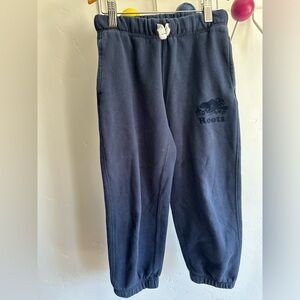 6Y Roots Navy Blue Joggers Sweatpants Youth Boys Pull On Drawstring Bottoms